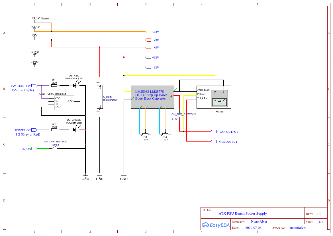 Bench Power Supply Schematic